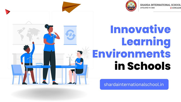 Vector image showing innovative learning environment in the schools